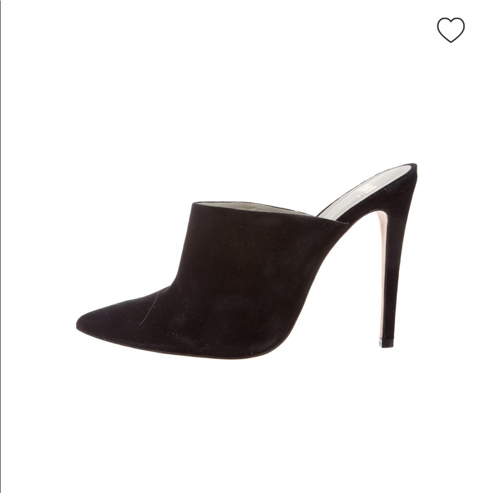 Plomo leather suede mule pump